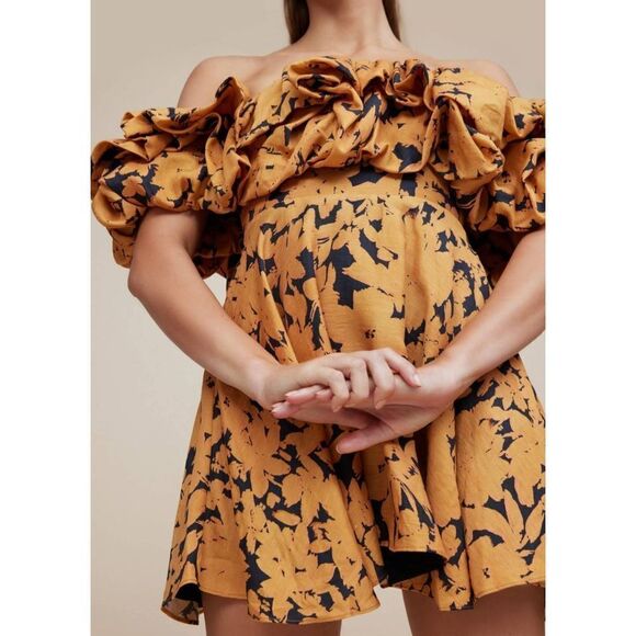 Acler York Dress in Night Garden Print US 2 - Picture 2 of 15